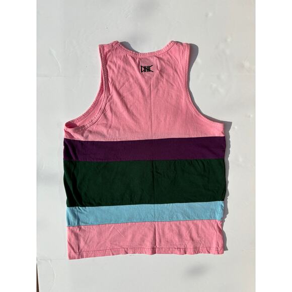 Ethik Mens Tank T Shirt Rainbow Size Small Colorful Logo Pride Pink - Picture 4 of 4